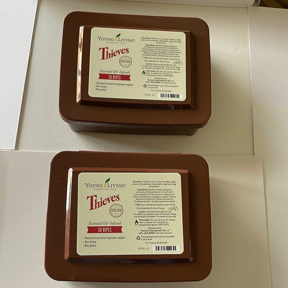 New Young Living, thieves wipes, set of two